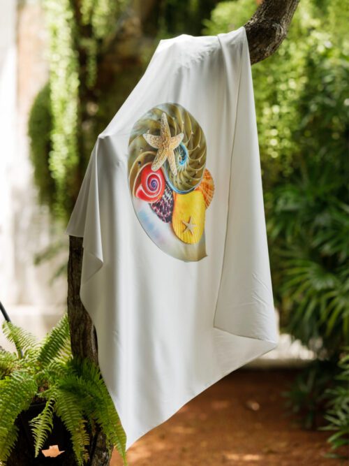 Nautilus Shell Silk Wrap