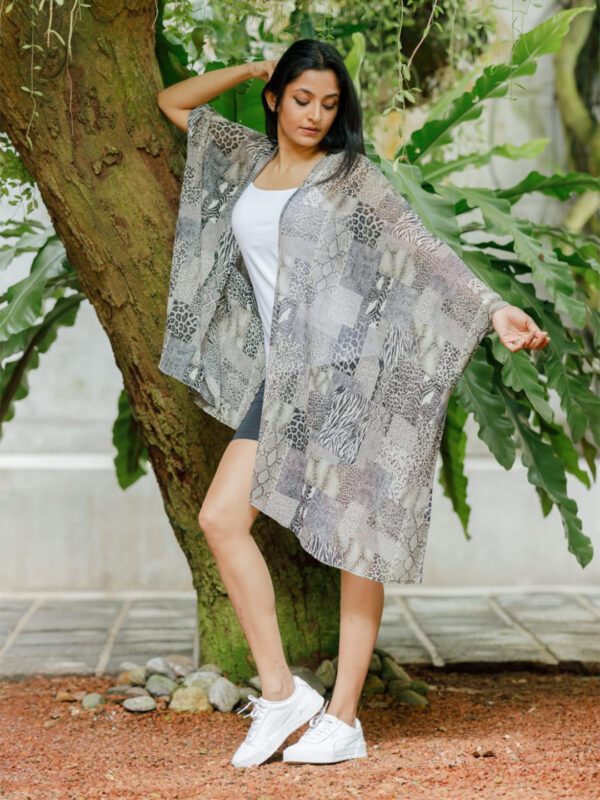 Mixed Animal Print Cardigan