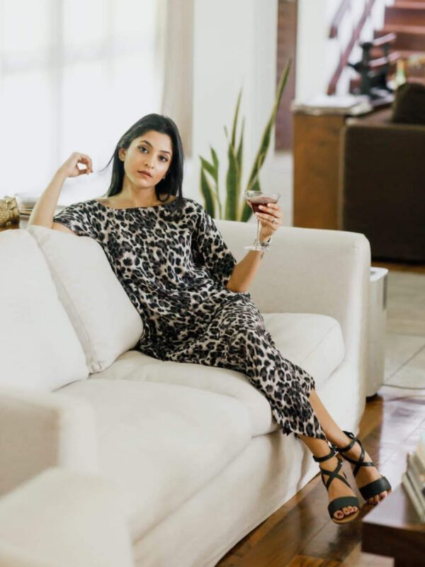 Animal Print Long Dress