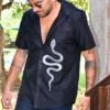 Golden Reptile Cotton Shirt