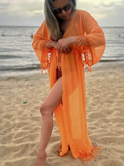 Chiffon Tasseled Robe