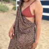 Leopard Print Cotton Beach Wrap
