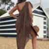 Leopard Print Cotton Beach Wrap