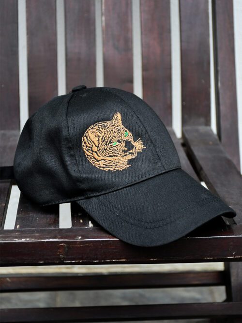 Embroidered Leopard Head Cap